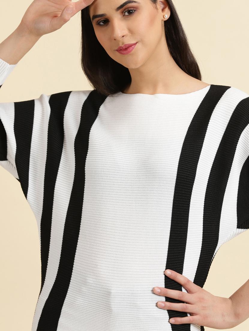 women's straight boat neck top - 19699057 - Standard Image - 5