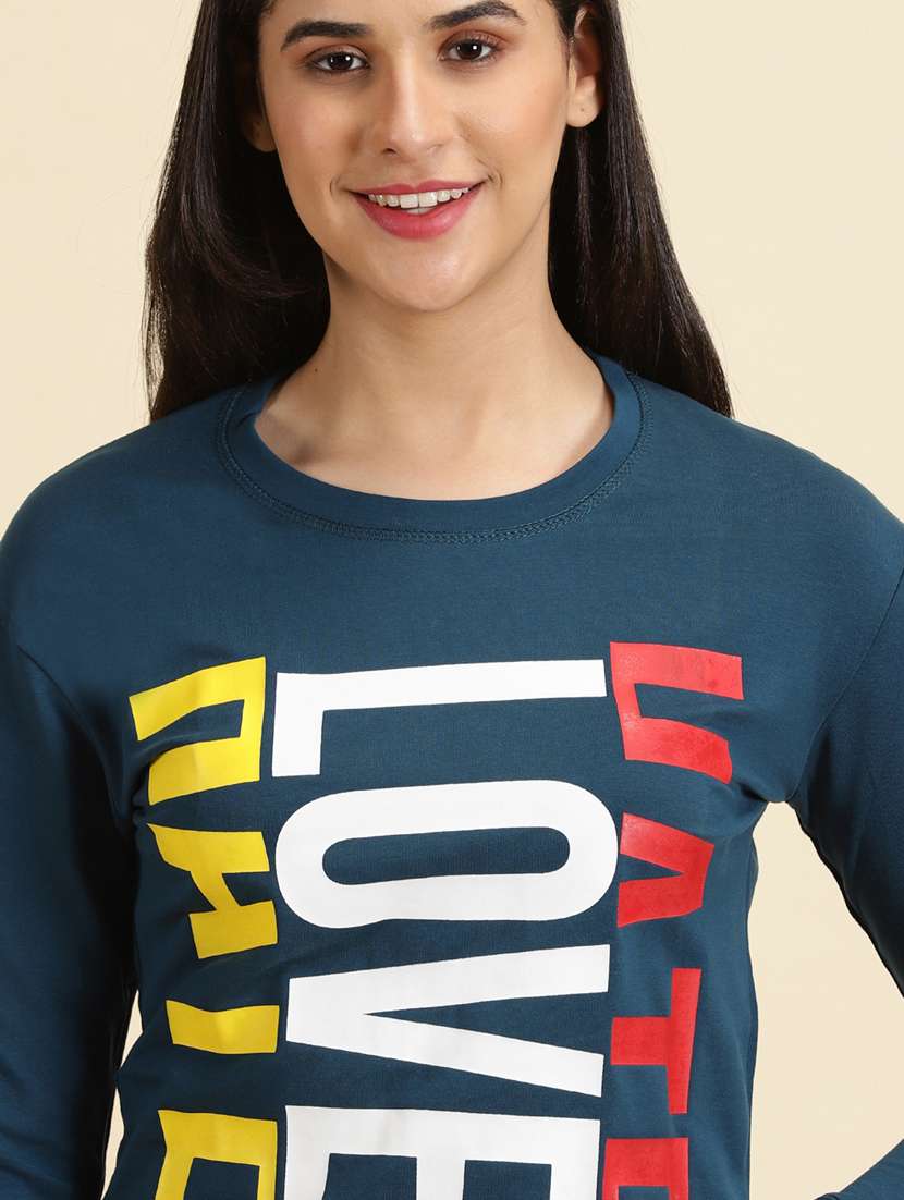 women's straight round neck top - 19699112 - Standard Image - 5