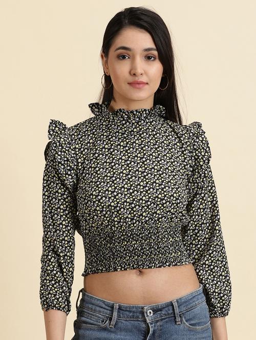 women's crop high neck top - 19699123 -  Standard Image - 0