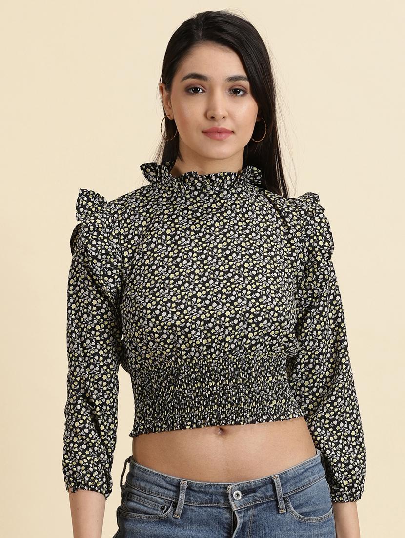women's crop high neck top - 19699123 -  Zoom Image - 0