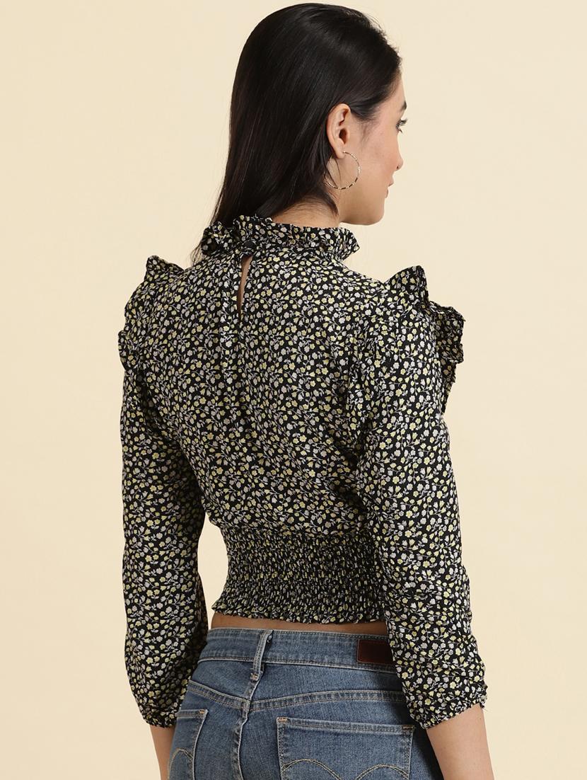 women's crop high neck top - 19699123 - Standard Image - 3