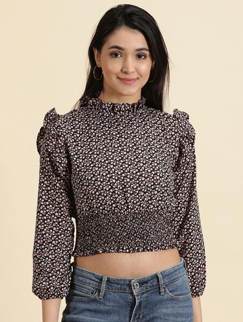 women's crop high neck top - 19699124 -  Standard Image - 0