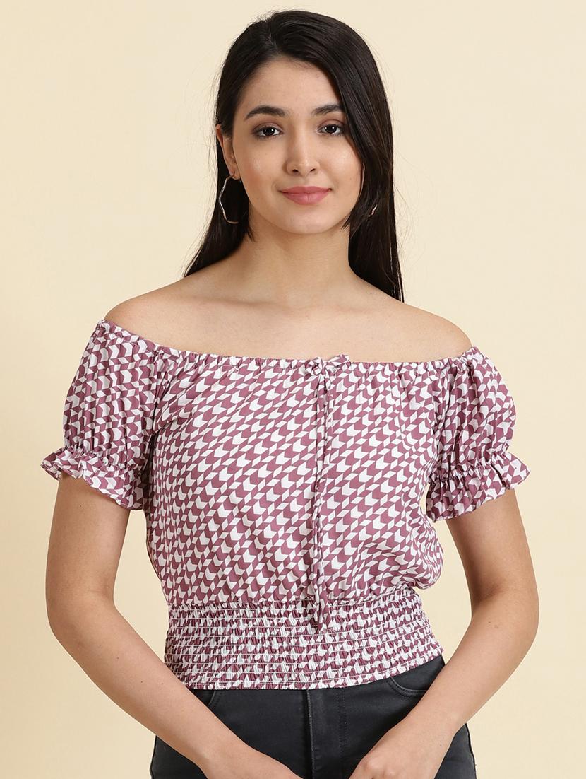 women's white off shoulder top - 19699135 - Zoom Image - 0