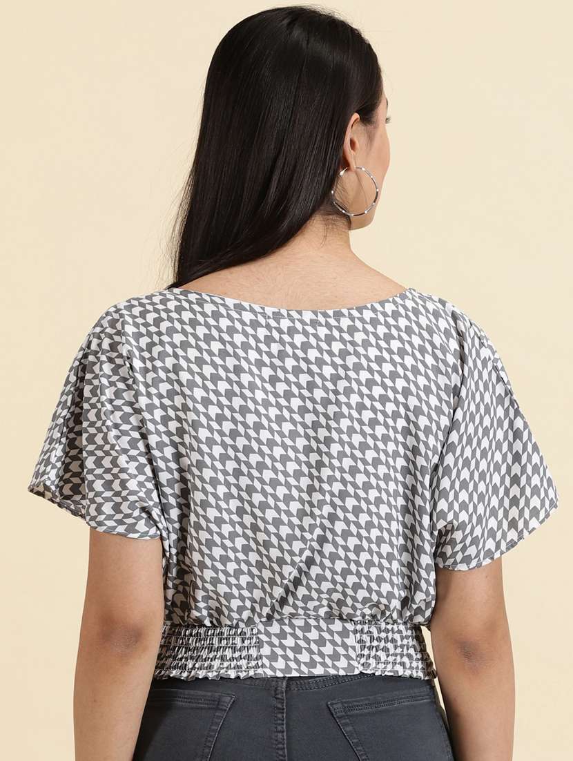 women's white boat neck top - 19699147 -  Standard Image - 3