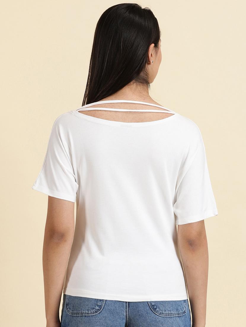 women's straight boat neck top - 19699148 - Standard Image - 3