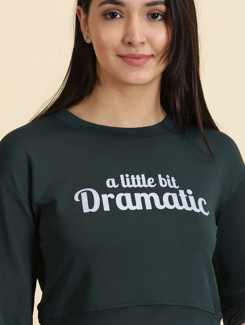 women's crop round neck top - 19699151 -  Standard Image - 5