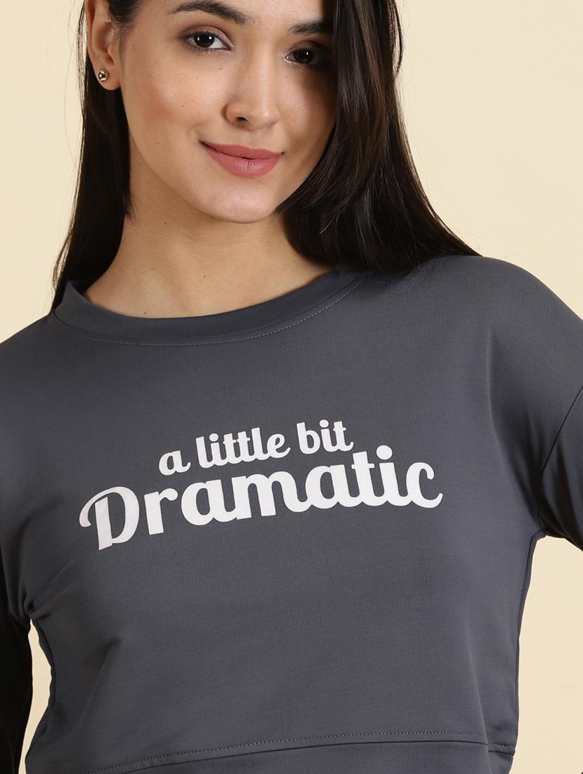 women's crop round neck top - 19699152 - Standard Image - 5