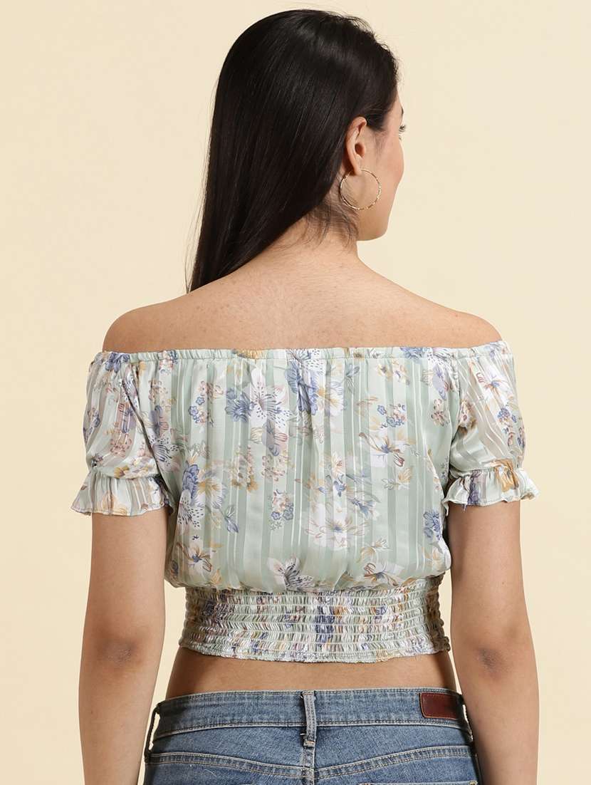 women's crop off shoulder top - 19699168 -  Standard Image - 3