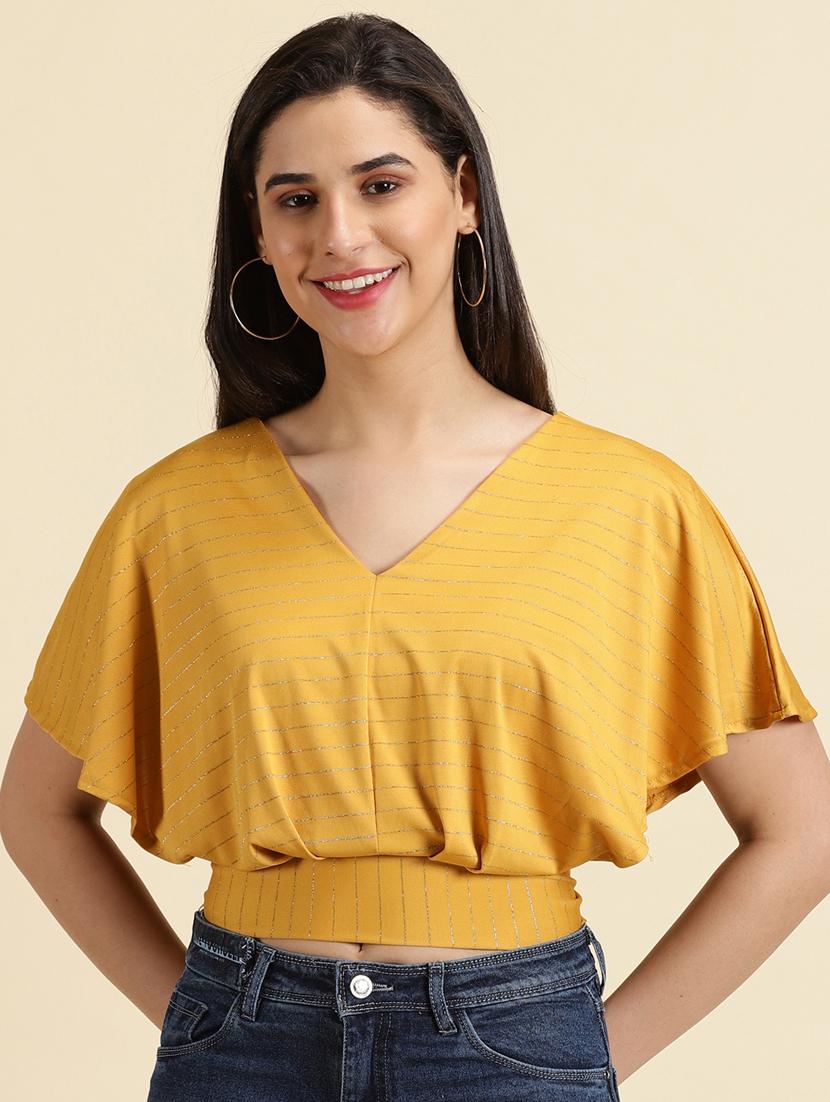 women's blouson v neck top - 19699176 - Zoom Image - 0
