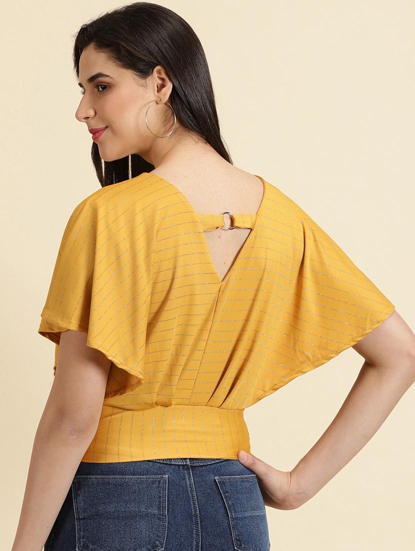 women's blouson v neck top - 19699176 - Standard Image - 3