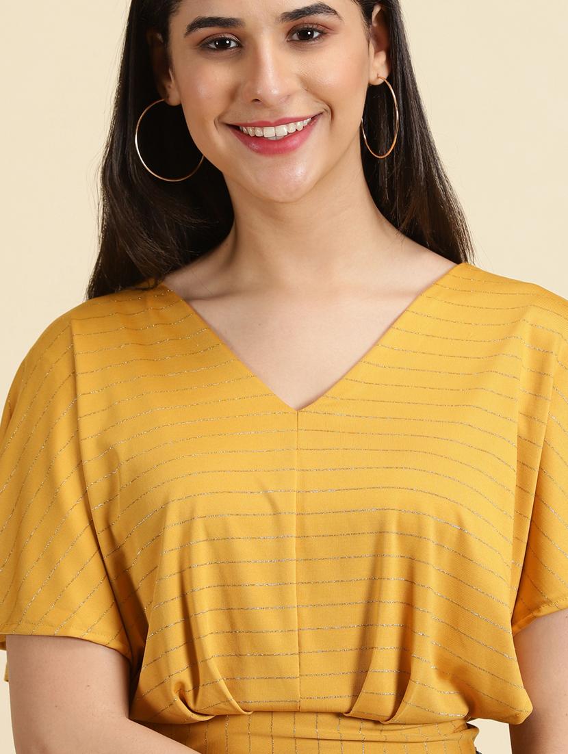 women's blouson v neck top - 19699176 - Standard Image - 5