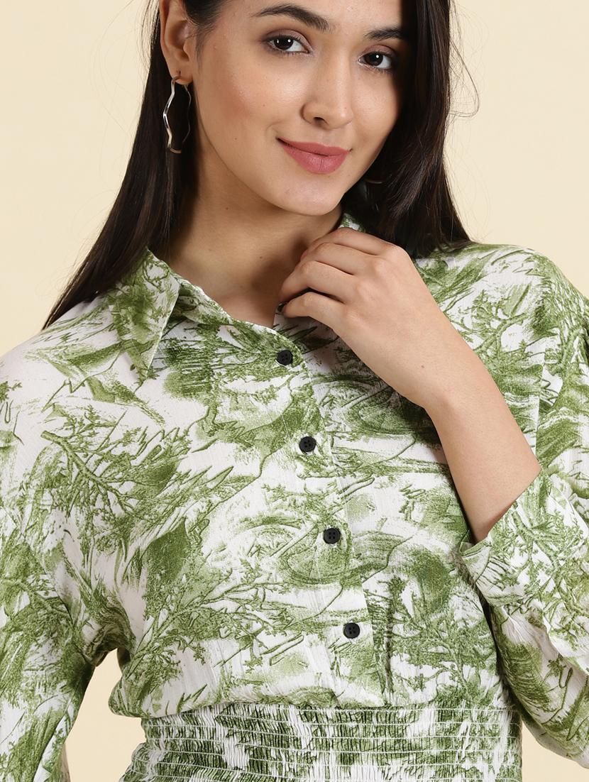 women's blouson collared top - 19699178 - Standard Image - 5