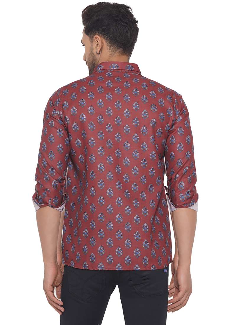 mens block print casual shirt - 19699214 -  Standard Image - 3