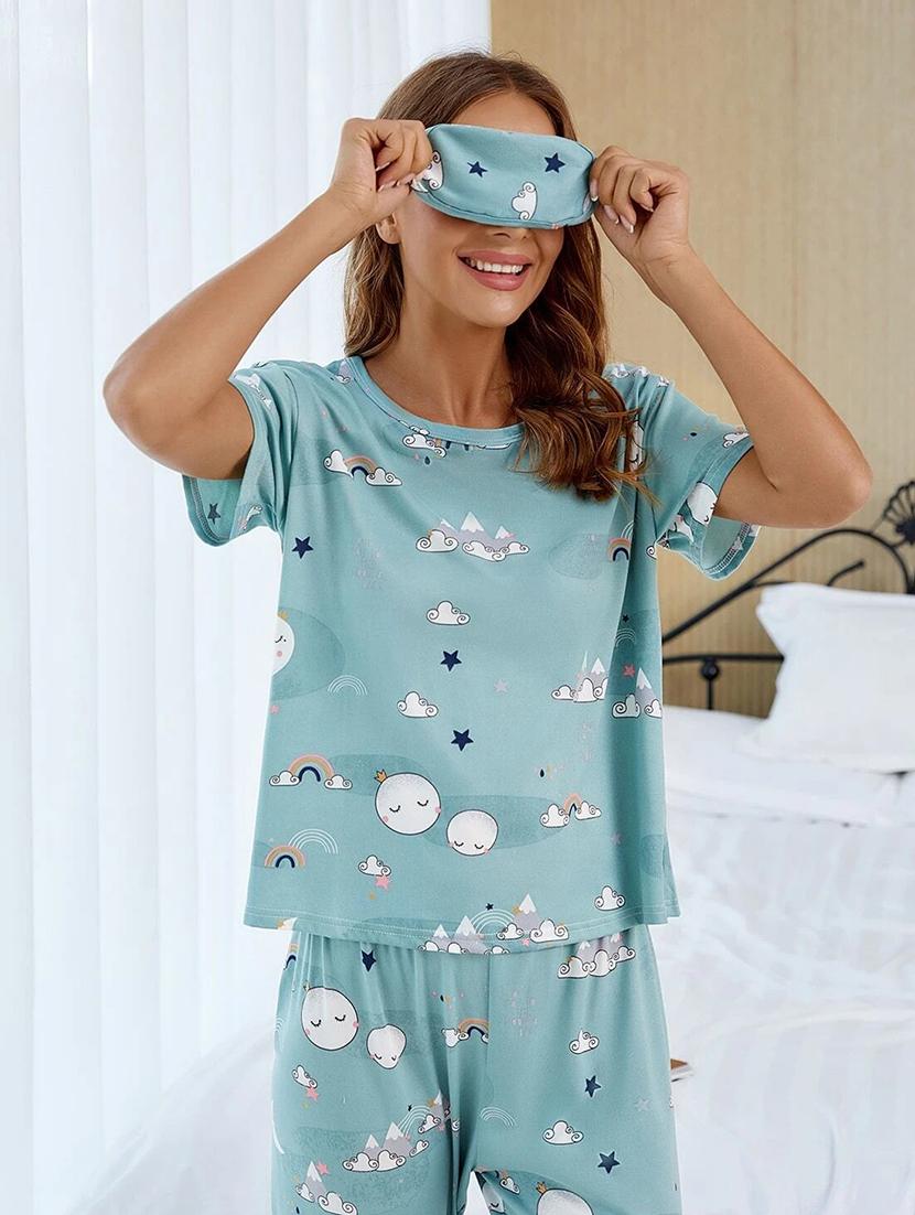 printed pyjama nightwear set - 19699409 - Standard Image - 3