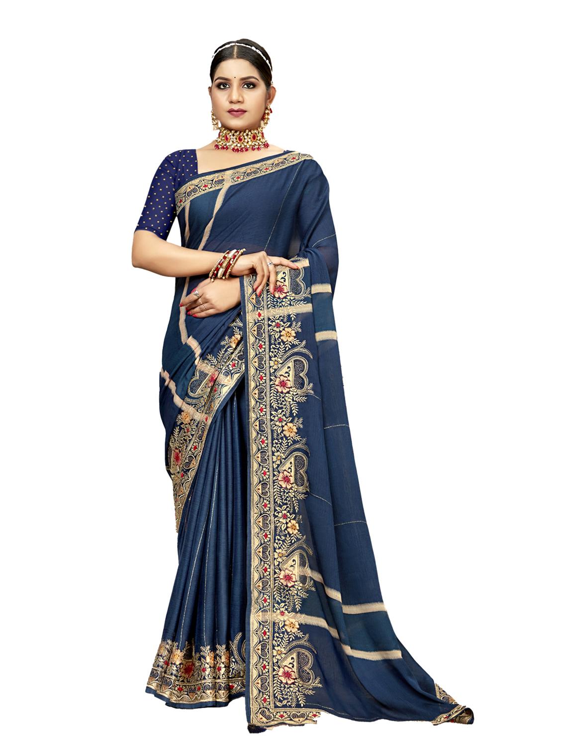 self designed woven saree with blouse - 19700109 -  Zoom Image - 0