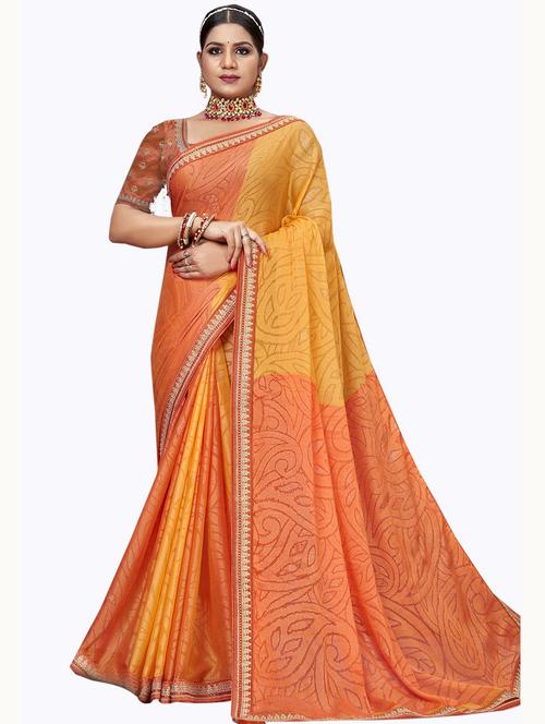 printed woven saree with blouse - 19700145 -  Standard Image - 0