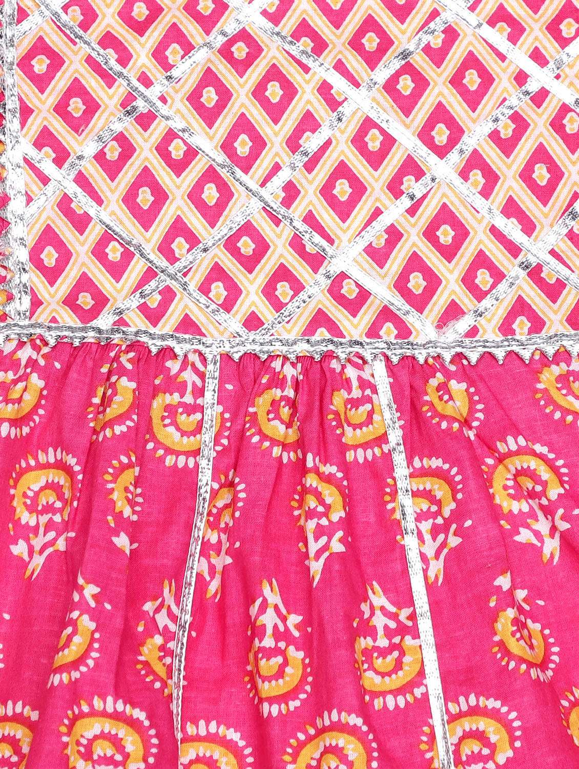 pink printed kurta sharara set - 19701260 - Standard Image - 3