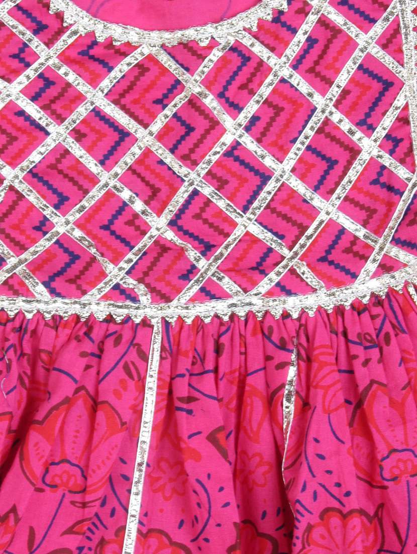 pink printed kurta sharara set - 19701266 - Standard Image - 3