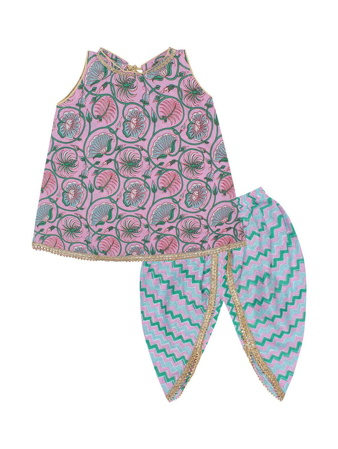 multi colored printed kurta salwar set  - 19701279 -  Zoom Image - 0