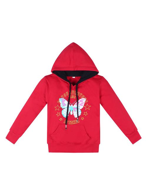 front print hood neck sweatshirt - 19701291 -  Standard Image - 0