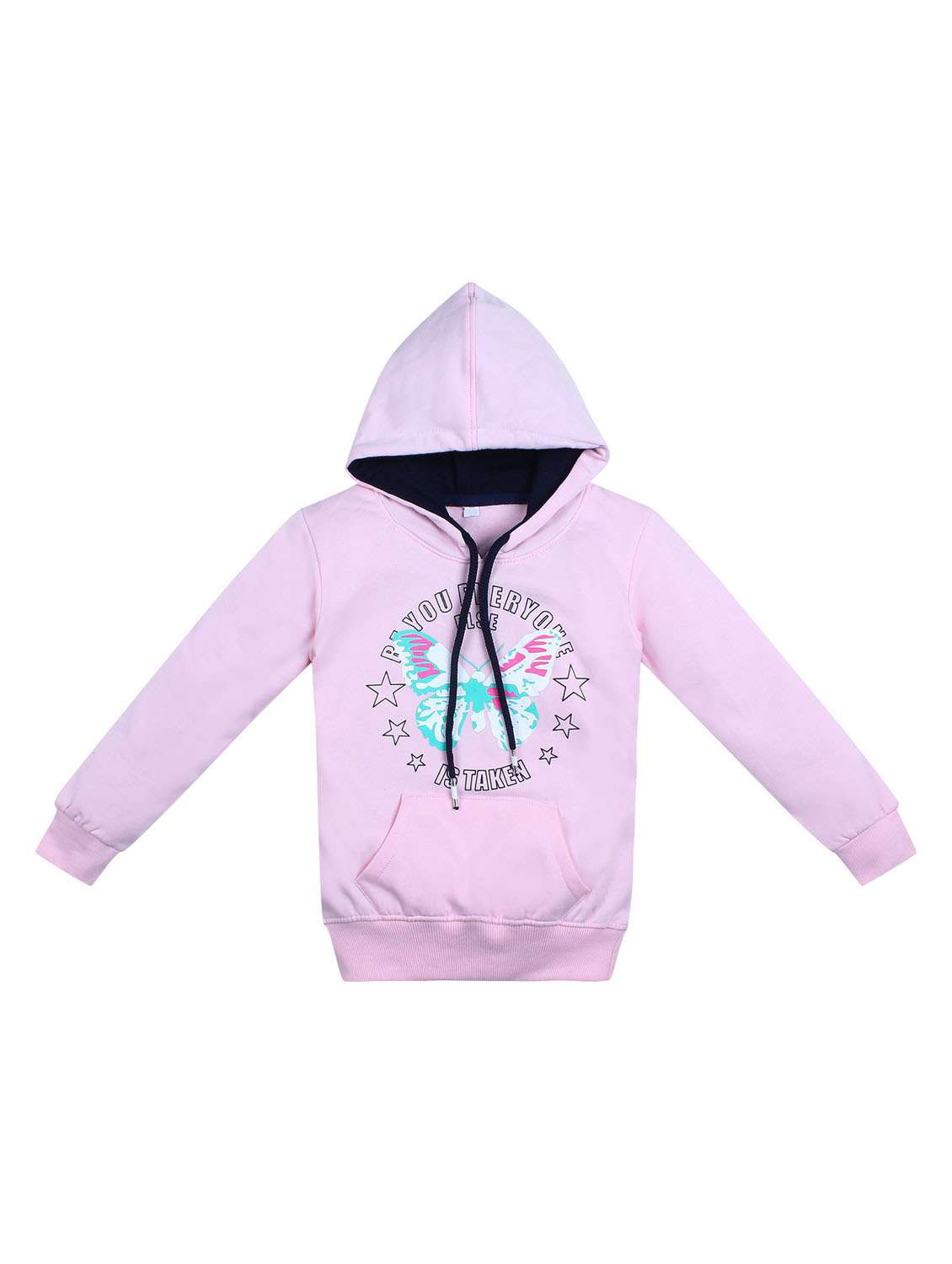 front print hood neck sweatshirt