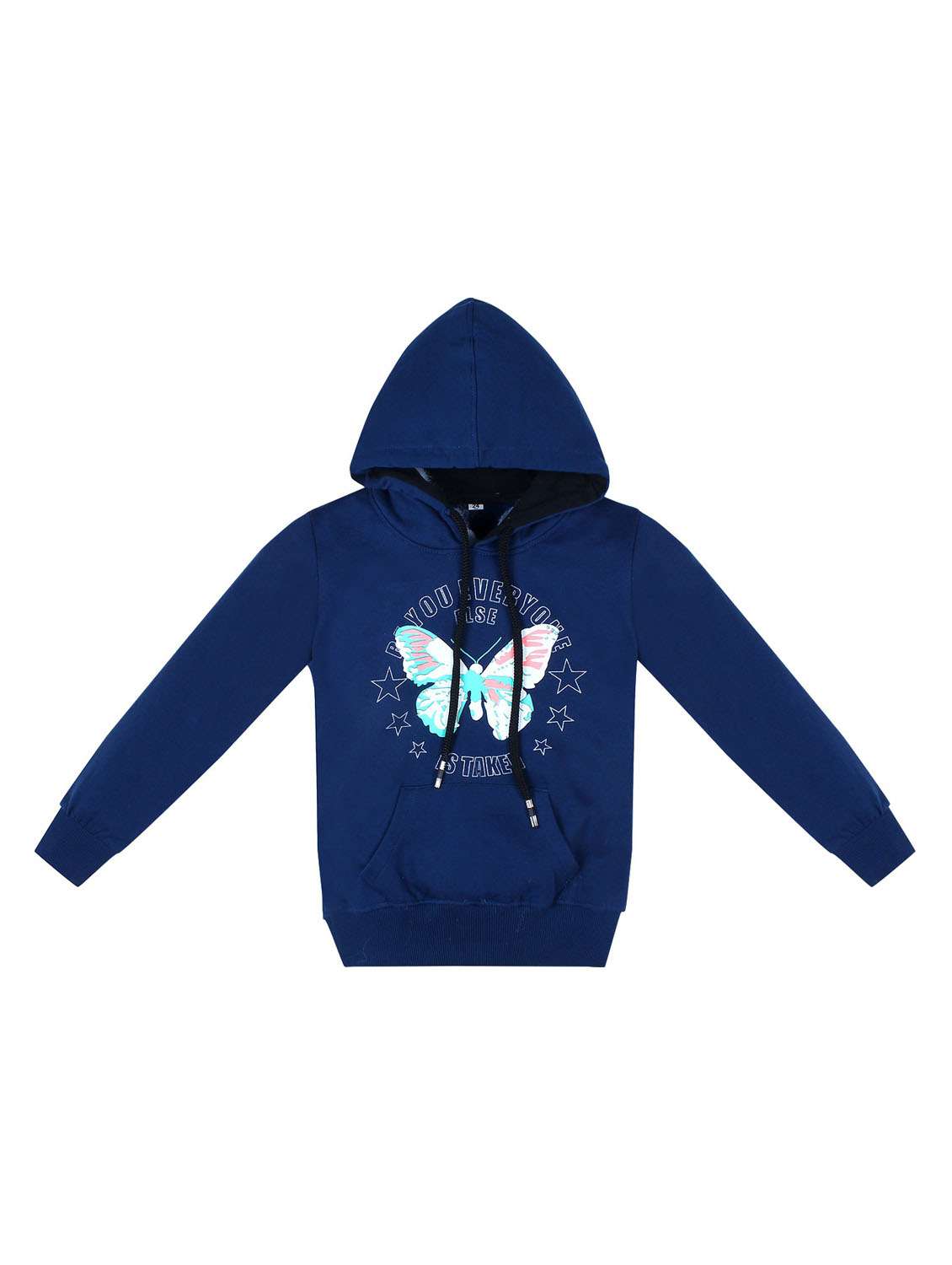 front print hood neck sweatshirt