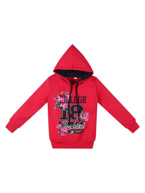 front print hood neck sweatshirt - 19701294 - Standard Image - 0