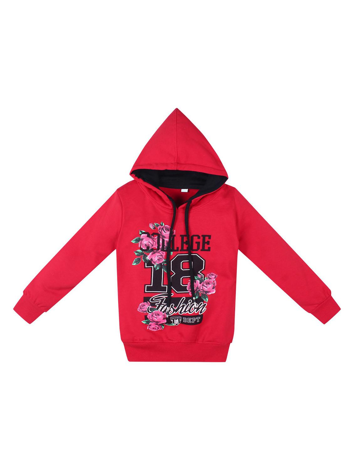 front print hood neck sweatshirt - 19701294 - Zoom Image - 0