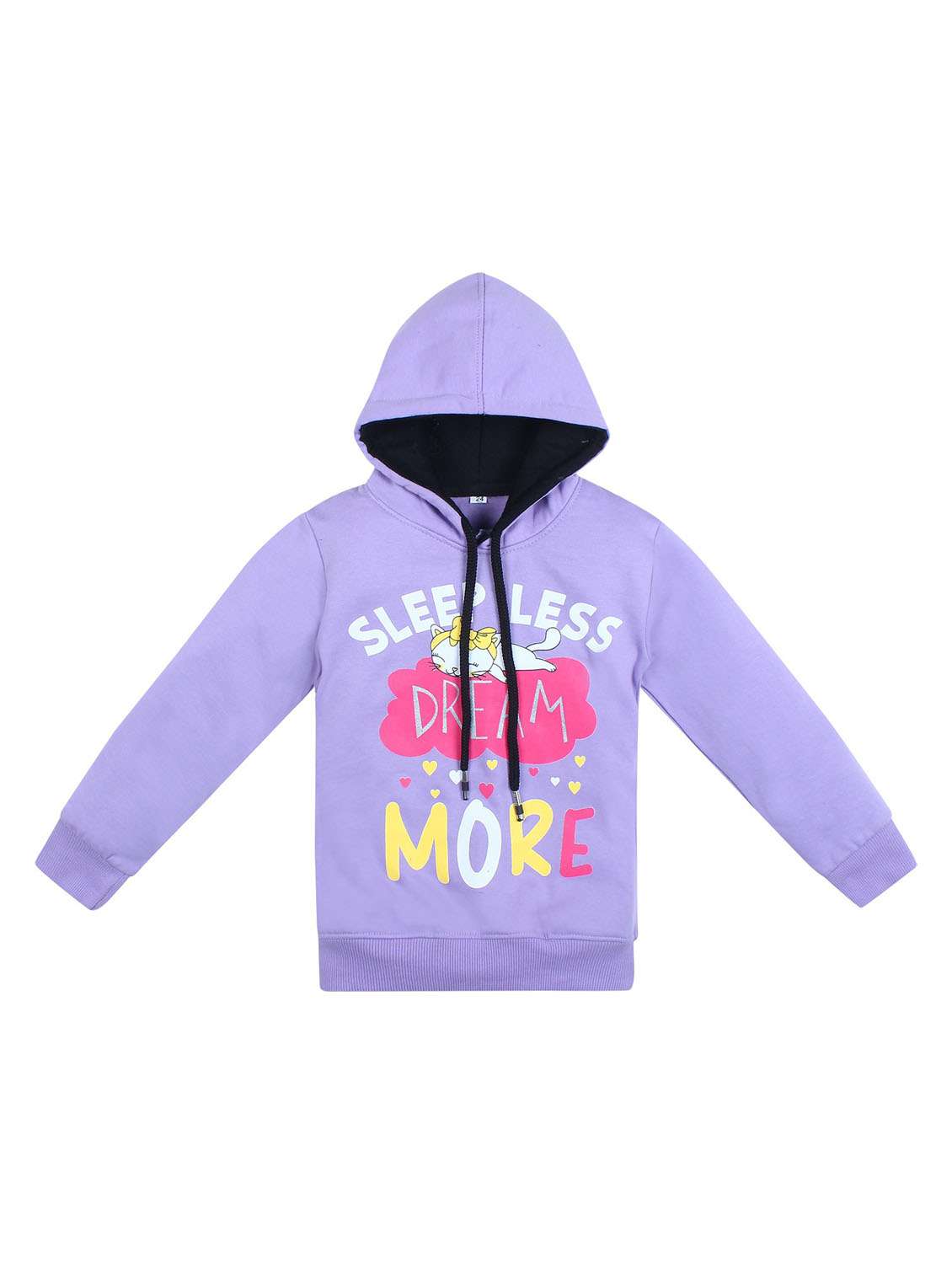 front print hood neck sweatshirt