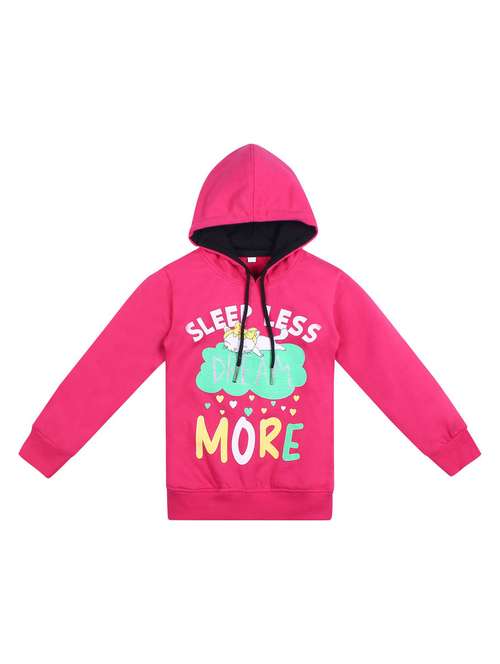 front print hood neck sweatshirt - 19701298 - Standard Image - 0