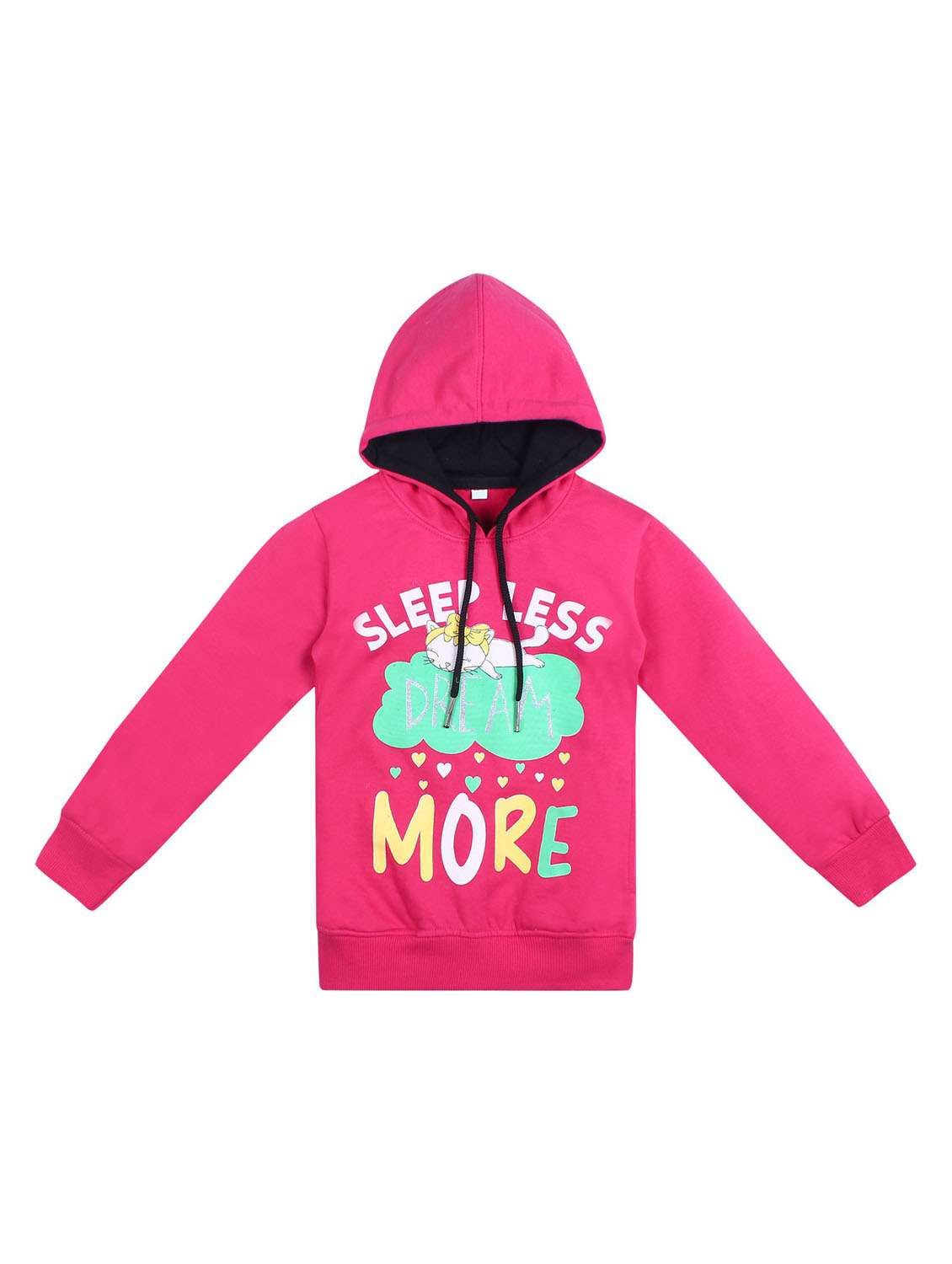 front print hood neck sweatshirt