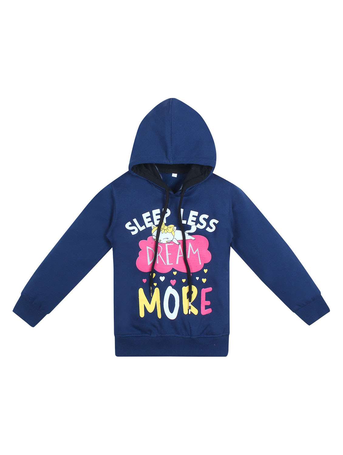 front print hood neck sweatshirt