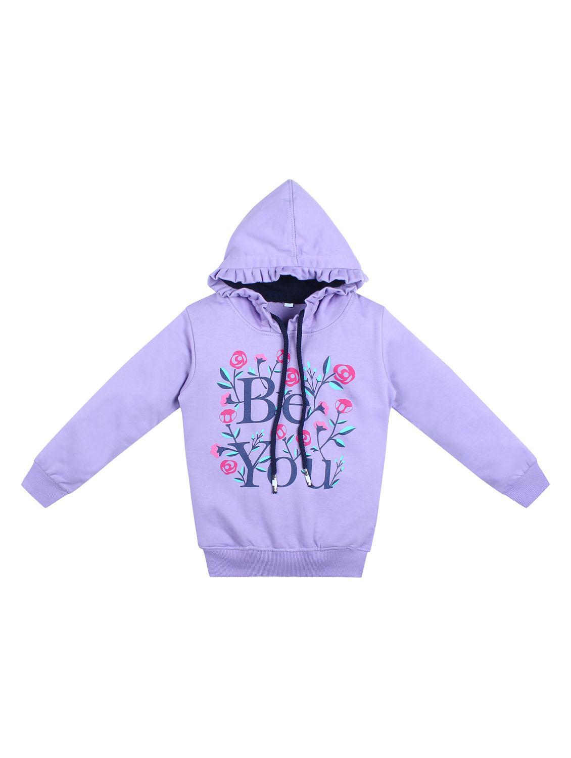 front print hood neck sweatshirt