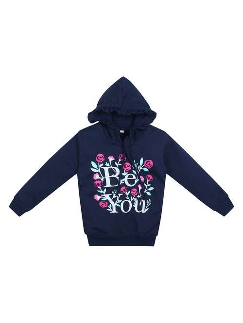 front print hood neck sweatshirt - 19701302 -  Standard Image - 0