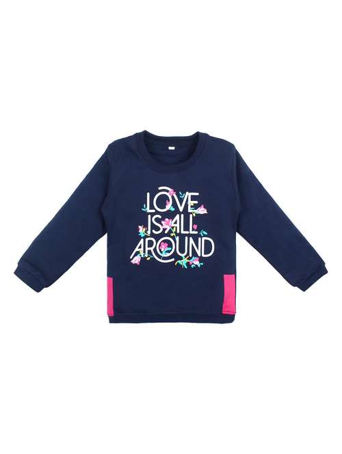 front print round neck sweatshirt - 19701308 - Standard Image - 0