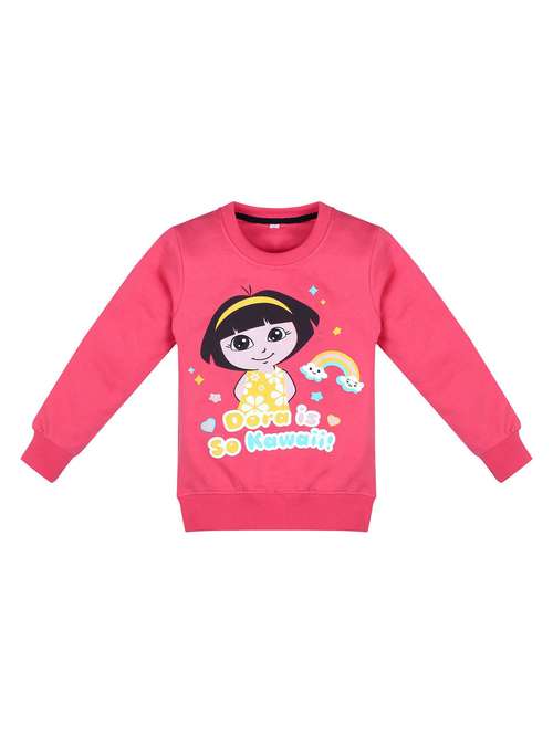 front print round neck sweatshirt - 19701310 - Standard Image - 0