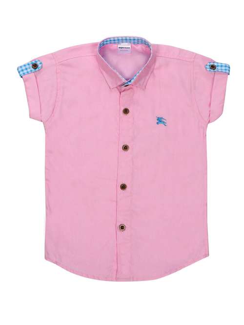 boys pink cotton shirt - 19701313 - Standard Image - 0