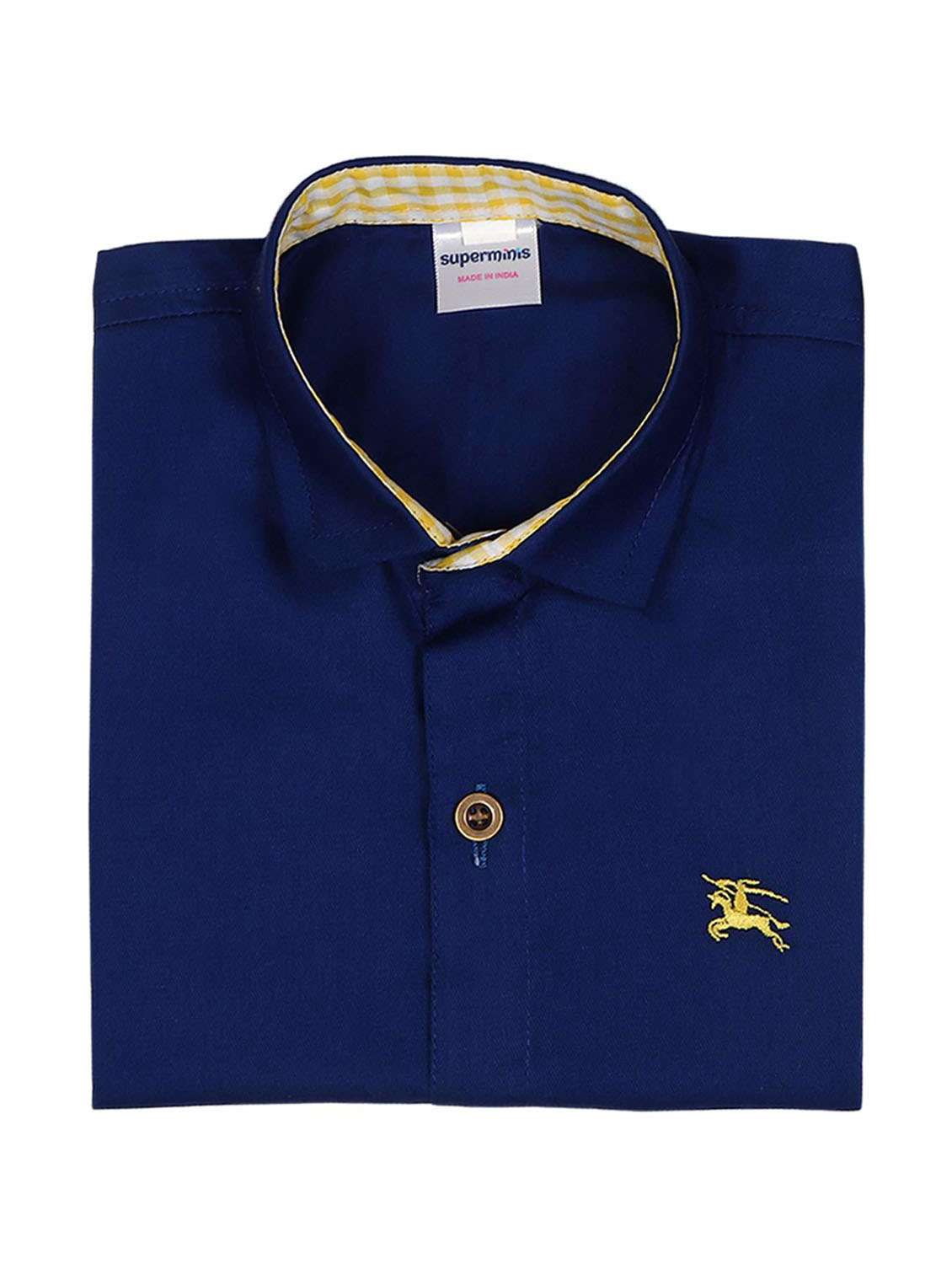 boys navy blue cotton shirt - 19701315 - Standard Image - 3