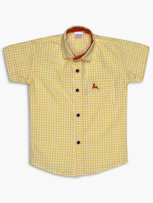 boys yellow check shirt - 19701317 - Standard Image - 0