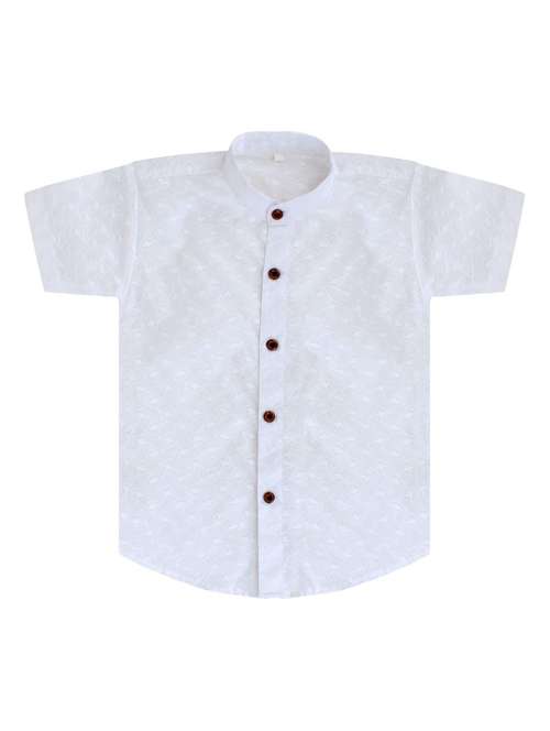boys white embroidered shirt - 19701324 -  Standard Image - 0