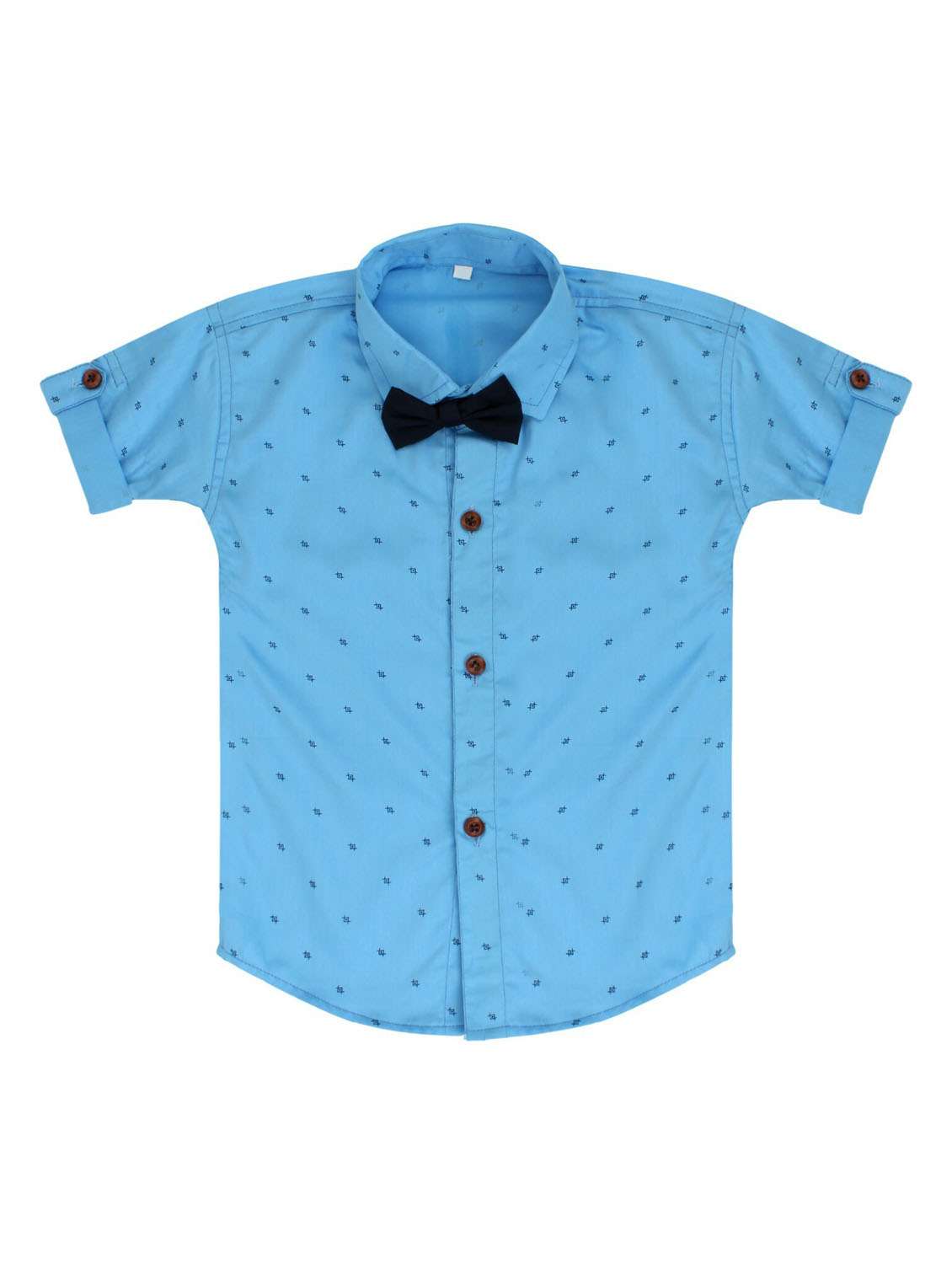 boys blue printed shirt