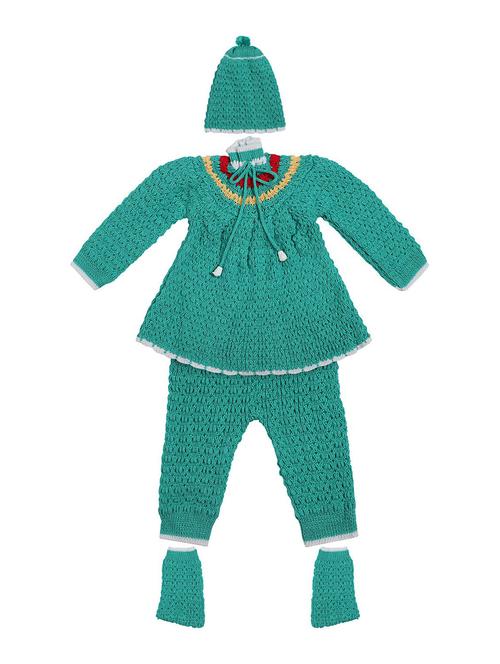 girls self design full length set with cap - 19701332 - Standard Image - 0