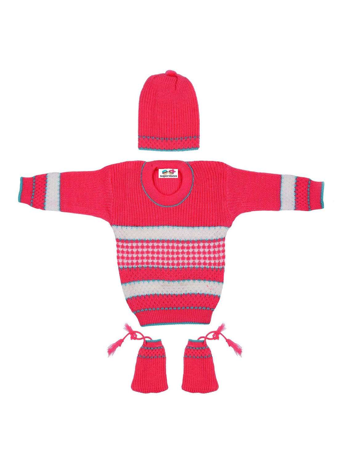 boy self design sweater with cap and socks set