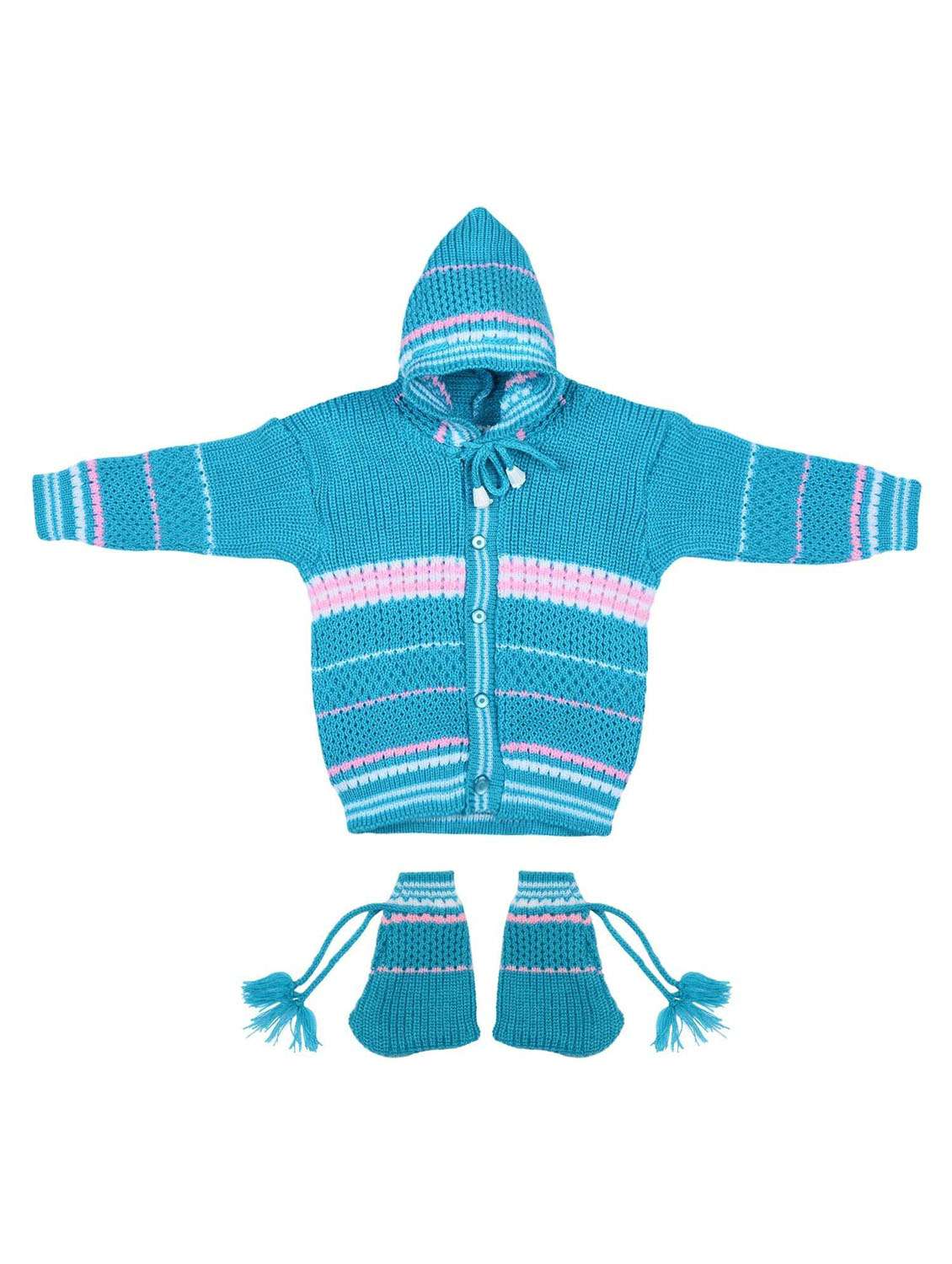 boy self design sweater with cap and socks set - 19701339 - Zoom Image - 0