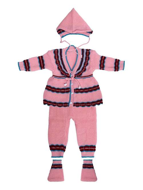 girls self design full length set with cap - 19701350 -  Standard Image - 0