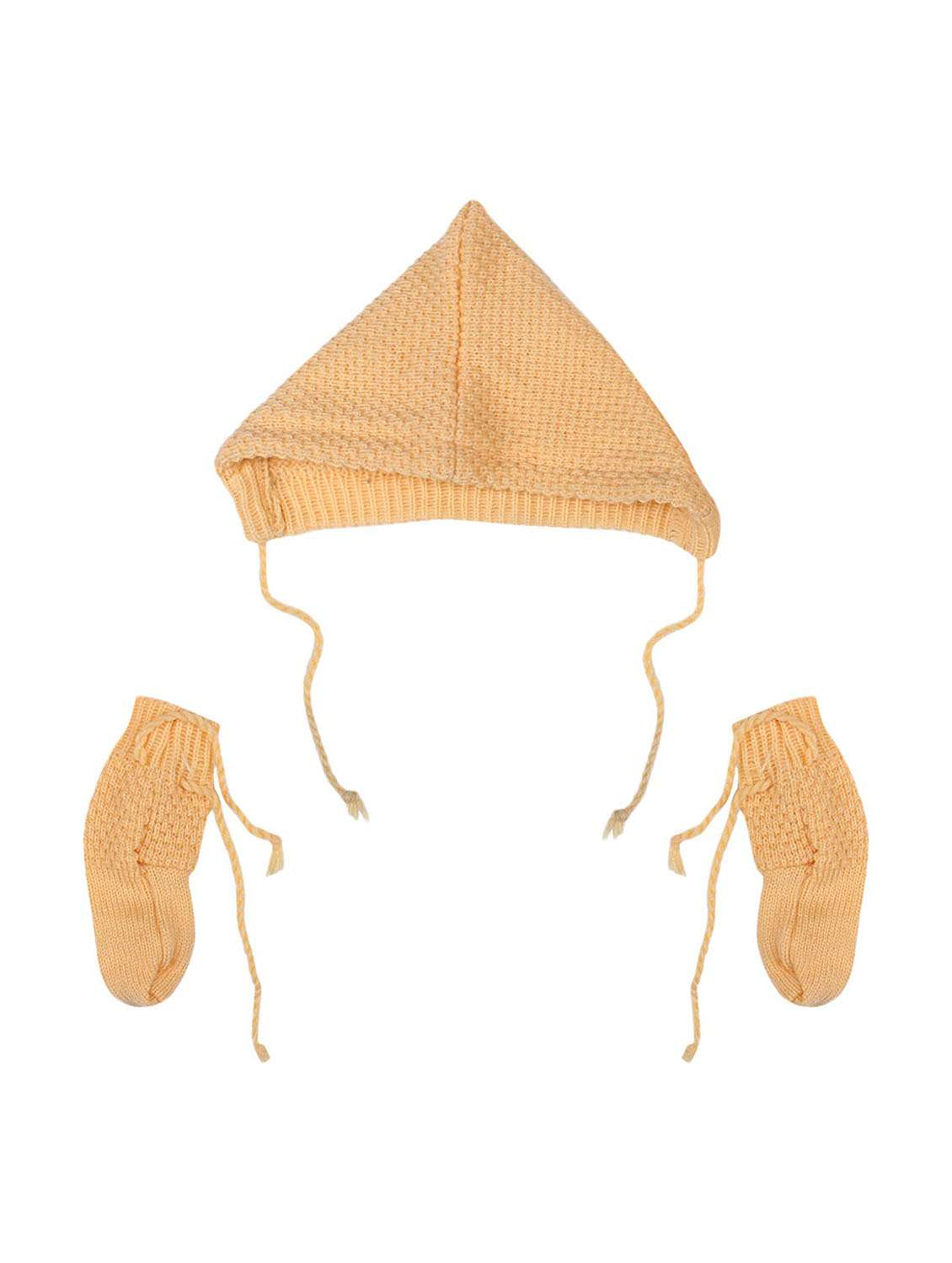 boy beige cardigan with cap and socks set - 19701361 -  Standard Image - 3