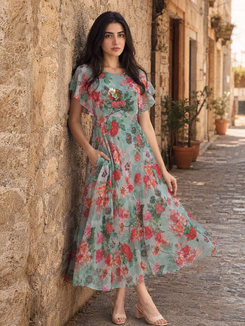 women's fit & flare floral dress