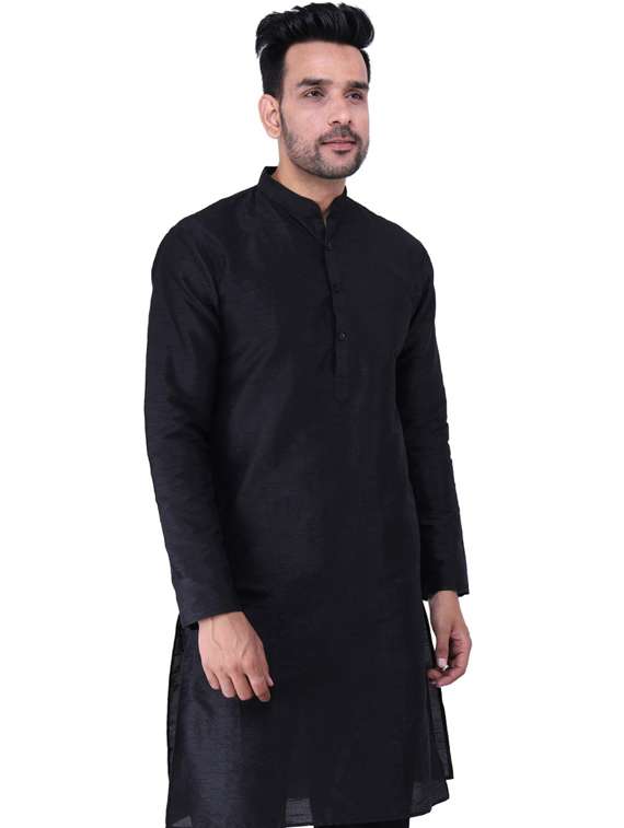 mandarin neck solid medium kurta