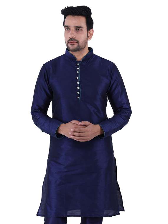 mandarin neck solid medium kurta