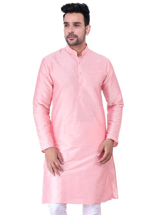 pink solid kurta pyjama set - 19702776 - Zoom Image - 0